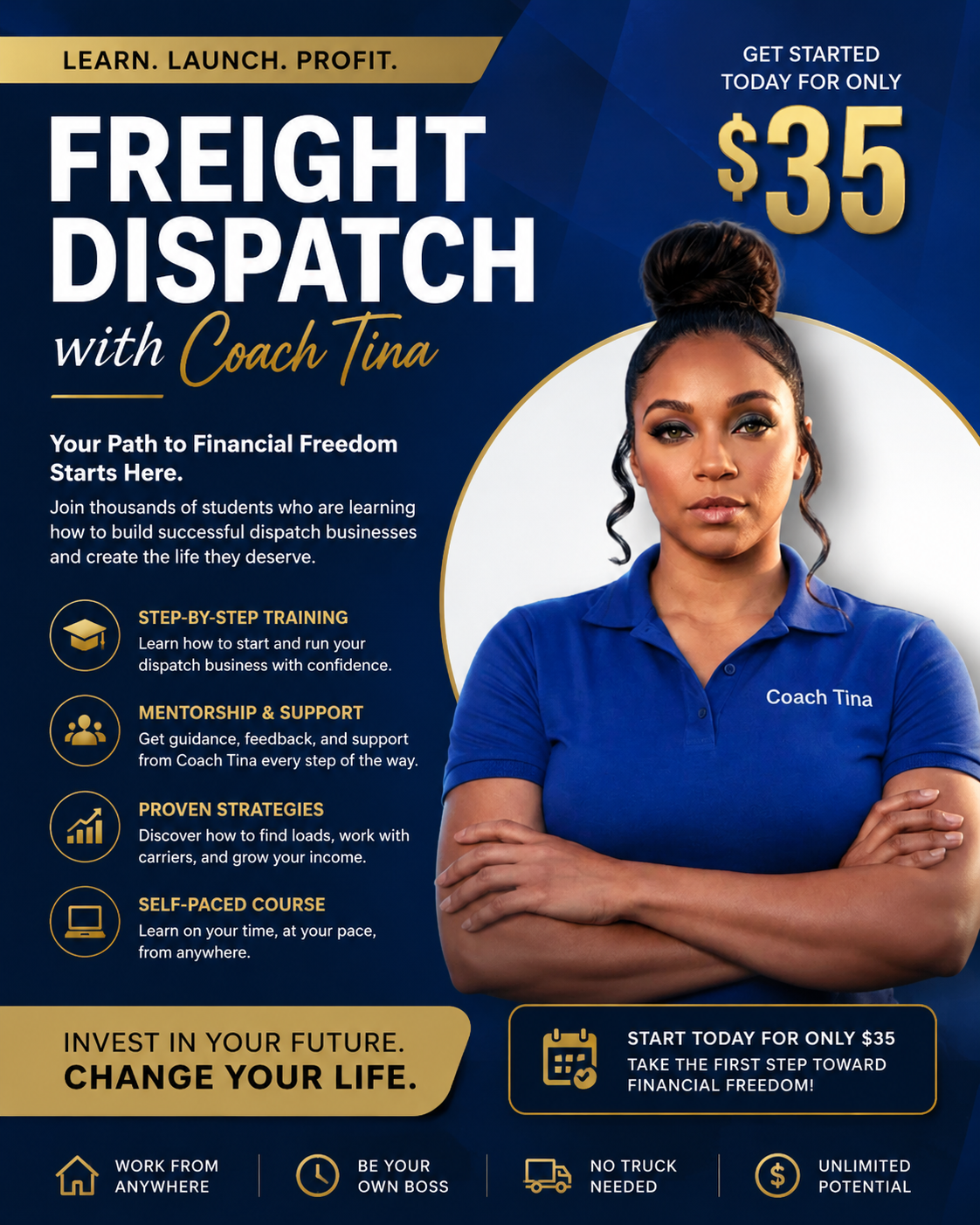 Freight Dispatch with Coach Tina — $35 special offer